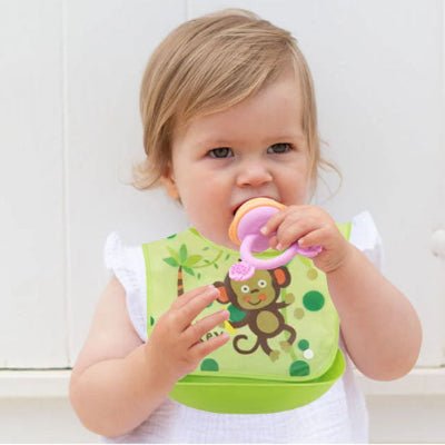 Bavoir Bébé - Singe Vert - Joli bébé maman