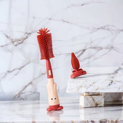 Ensemble de Brosse à Biberon - Rouge - Joli bébé maman