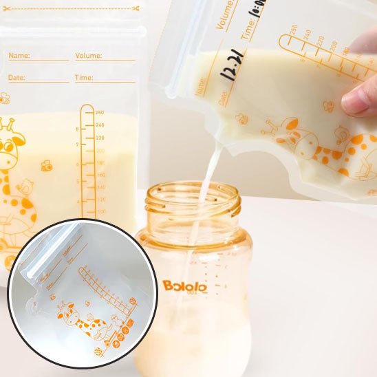 Sachet Conservation Lait Maternel - Motif Giraf - 30PCS - Joli bébé maman