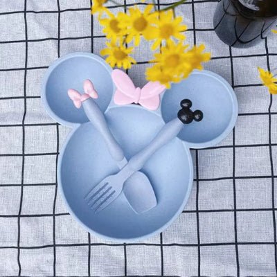 Assiette bebe - Ensemble Bleu - Joli bébé maman