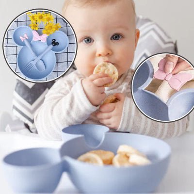 Assiette bebe - Ensemble Bleu - Joli bébé maman
