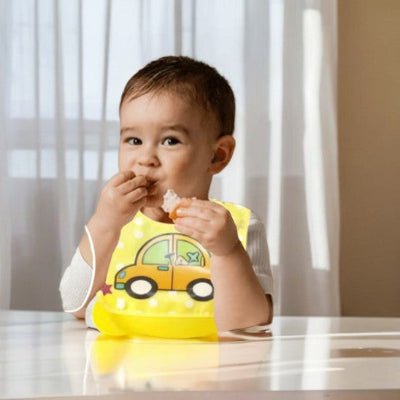Bavoir Bébé - Voiture Jaune - Joli bébé maman