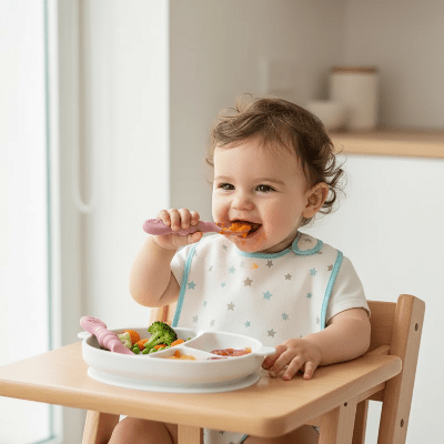 Cuillere bebe | Silicone Sensorielle - Joli bébé maman