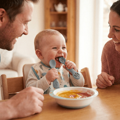 Cuillère bébé | Silicone Souple - Joli bébé maman