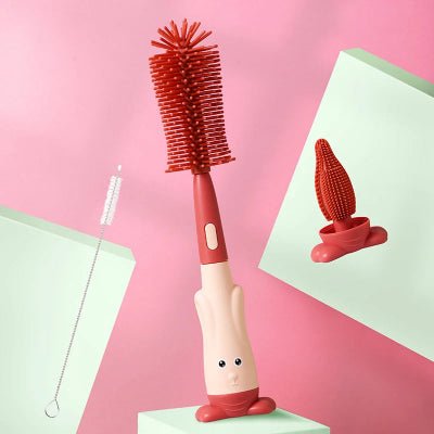 Ensemble de Brosse à Biberon - Rouge - Joli bébé maman