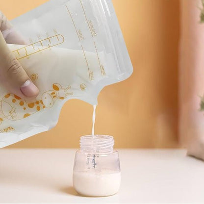 Sachet Conservation Lait Maternel - Motif Giraf - 30PCS - Joli bébé maman