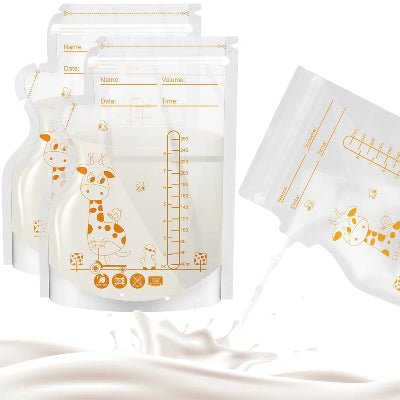 Sachet Conservation Lait Maternel - Motif Girafe - 60PCS - Joli bébé maman