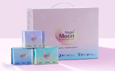 Serviette hygiénique | Angel Moon (ensemble jour, nuit & protège) - Joli bébé maman