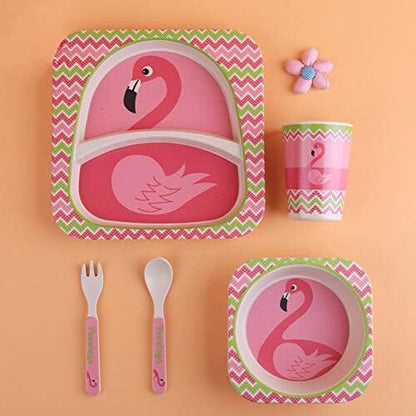 Vaisselle Bebe - BambooKid™ - Flamant rose - Joli bébé maman
