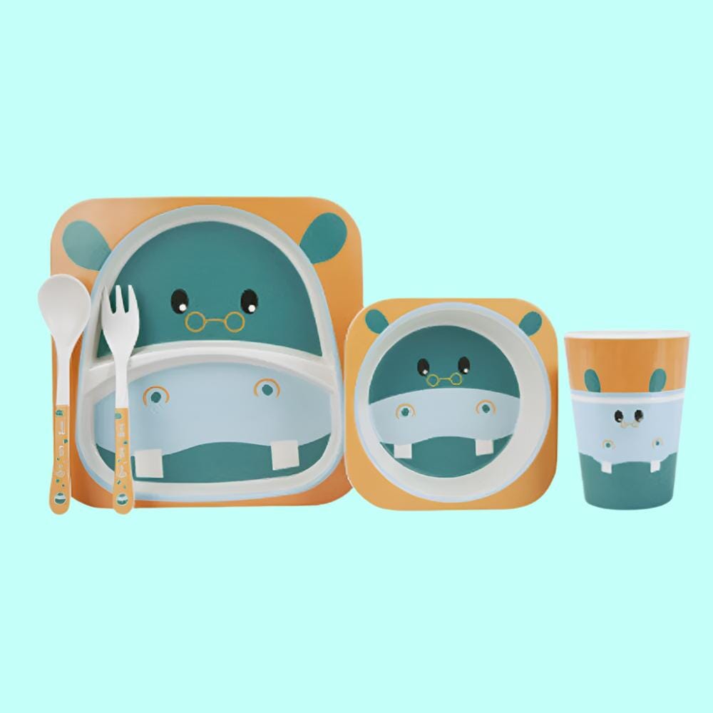 Vaisselle Bebe - BambooKid™ - Hipopotam - Joli bébé maman