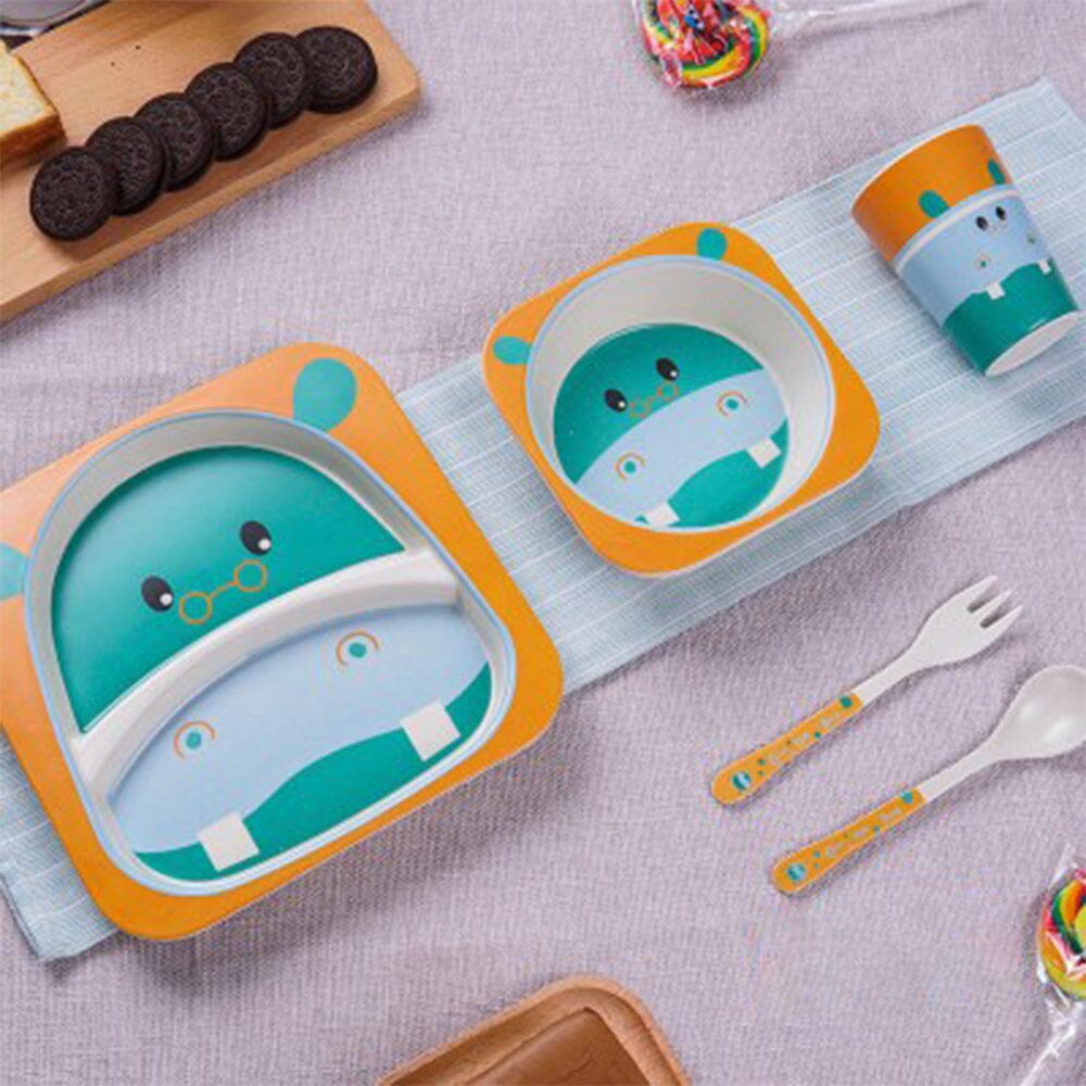 Vaisselle Bebe - BambooKid™ - Hipopotam - Joli bébé maman
